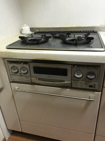 ガスコンロ交換工事　大阪府藤井寺市　N3GN2RSQ1-13A-R - Before