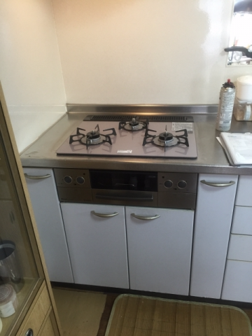 ガスコンロ交換工事　千葉県習志野市　RHS31W17G24R-STW-13A - After