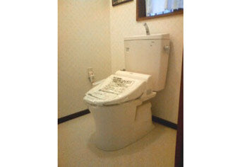 洋式便器便座交換工事　静岡県伊東市　CS220BM+SH221BA他