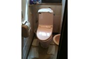 洋式便器便座交換工事　岡山県玉野市　CS220B+SH221BA