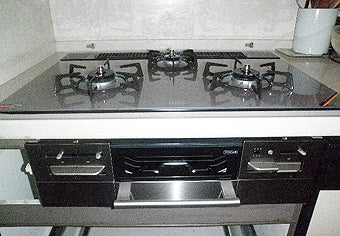 ビルトインガスコンロ交換工事　埼玉県所沢市　RS71W11G14R-S(L/R)
