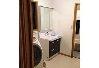 洗面化粧台交換工事　山口県山口市　AR1H-755SY+MAR1-753TXJU - After