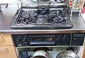 ビルトインガスコンロ交換工事　埼玉県所沢市　RHS31W10G12R-S（R） - Before