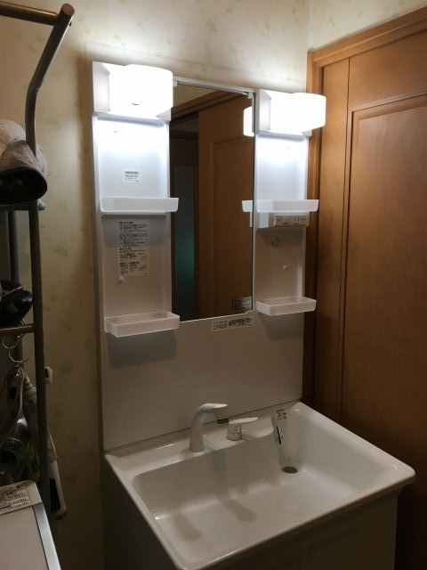 洗面化粧台交換工事　東京都清瀬市　LDPA075BAGEN2A-set-sale - After