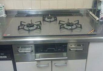 ビルトインガスコンロ交換工事　大阪府堺市　RS71W11G14R-S(L/R)