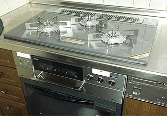 ビルトインガスコンロ交換工事　兵庫県神戸市　RHS71W15G7V-STW