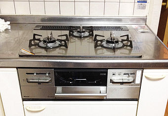 ビルトインガスコンロ交換工事　兵庫県尼崎市　RS31W11G15R-S(L/R) - After