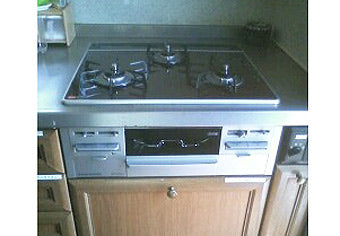 ビルトインガスコンロ交換工事　静岡県静岡市　RS31W13K10R-V(L/R) - After