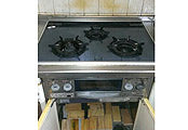 ビルトインガスコンロ交換工事　和歌山県和歌山市　RS71W11G14R-S(L/R) - Before