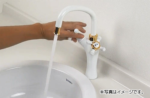 洗面用蛇口 鳥[台][2ハンドル混合水栓][スパウト145mm][吐水口高さ207mm][トール][一般地]