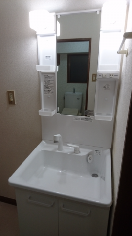 洗面化粧台 トイレ交換工事　神奈川県横浜市港南区　CS230BM-SH231BA-W - After