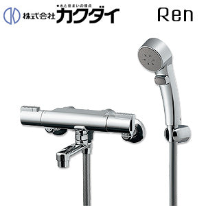 浴室用蛇口 Ren[壁][洗い場専用][サーモスタット付シャワーバス混合水栓][スパウト80mm][一般地]