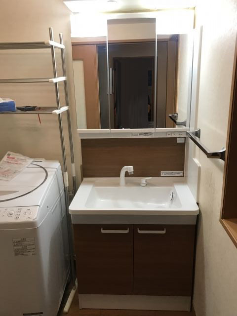 洗面化粧台交換工事　東京都国分寺市　LDPL075BAGE-set1-D - After