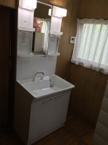 洗面化粧台交換工事　千葉県松戸市　LDPA075BAGEN2A-set-sale - After