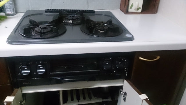ガスコンロ交換工事　大阪府大阪市天王寺区　RHS31W15G22R3STW-13A - Before