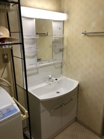 洗面化粧台 蛇口 便座交換工事　和歌山県岩出市　GQM75KSCW+GQM75K1SMK - After