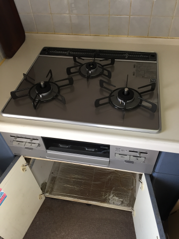 ビルトインガスコンロ交換工事　埼玉県入間市　RS31W20A30D-VW-13A