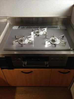 コンロ・ガス配管（2式）交換工事　新潟県新潟市中央区　RHS71W15G7R3-STW-13A