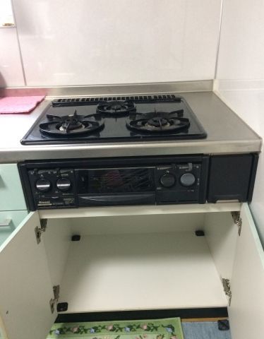 ビルトインガスコンロ交換工事　兵庫県明石市　RB32AM4H2S-BW-13A - Before