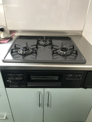 ビルトインガスコンロ交換工事　兵庫県明石市　RB32AM4H2S-BW-13A