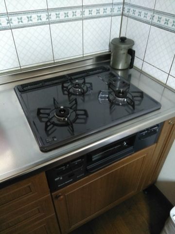ビルトインガスコンロ交換工事　埼玉県川口市　RB32AM4H2S-BW-LPG - After