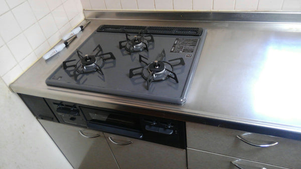 ビルトインガスコンロ交換工事　群馬県前橋市　RB32AM4H2S-BW-LPG