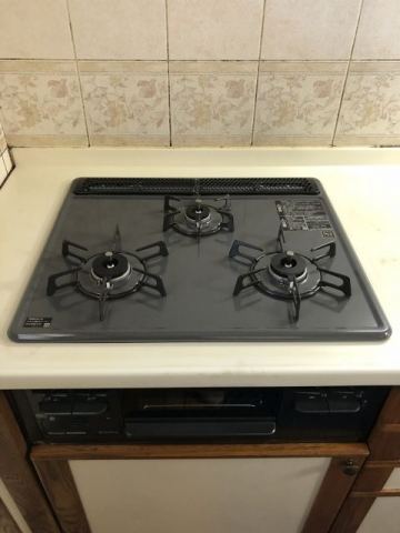 蛇口 ビルトインガスコンロ交換工事　東京都世田谷区　RB32AM4H2S-BW-13A