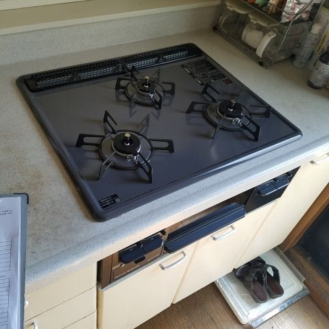 ビルトインガスコンロ交換工事　東京都練馬区　RB32AM4H2S-BW-13A
