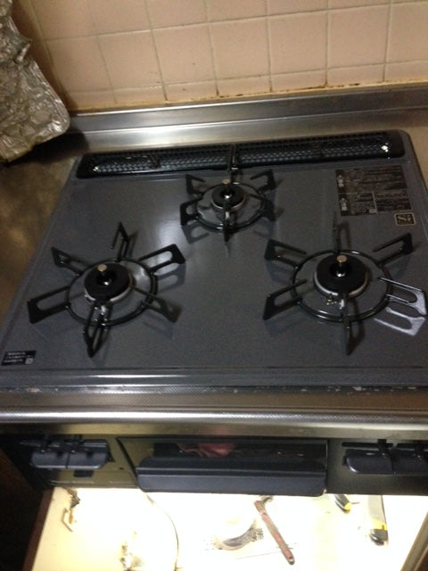 ビルトインガスコンロ交換工事　茨城県水戸市　RB32AM4H2S-BW-LPG