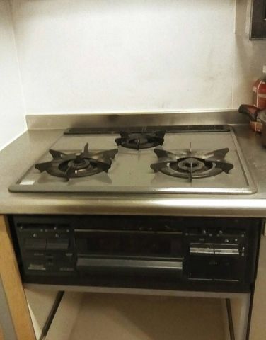 ビルトインガスコンロ交換工事　大阪府大阪市東住吉区　RB32AM4H2S-BW-13A - Before