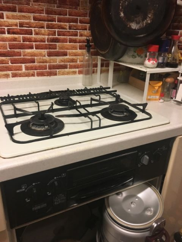 ビルトインガスコンロ交換工事　千葉県浦安市　RS31W20K10DG-VW-13A - Before