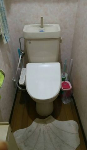 ビルトインガスコンロ 便座交換工事　埼玉県さいたま市浦和区　TCF2221E-NW1 - Before