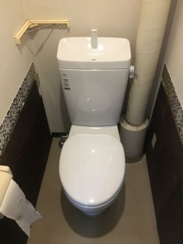 トイレ交換工事　千葉県柏市　BC-110PTU+DT-5800BL-BW1