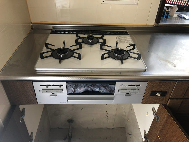 ビルトインガスコンロ交換工事　兵庫県姫路市　RS31W20K15DG-VW-LPG - After