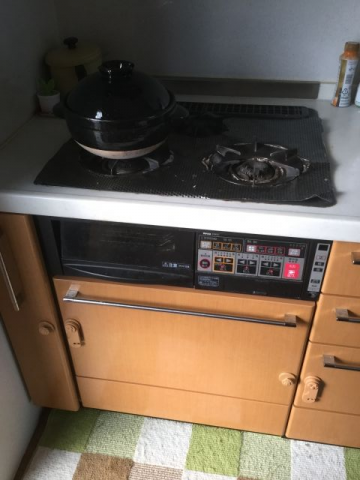 ビルトインガスコンロ交換工事　愛知県尾張旭市　RHS31W23L9RSTW-13A - Before