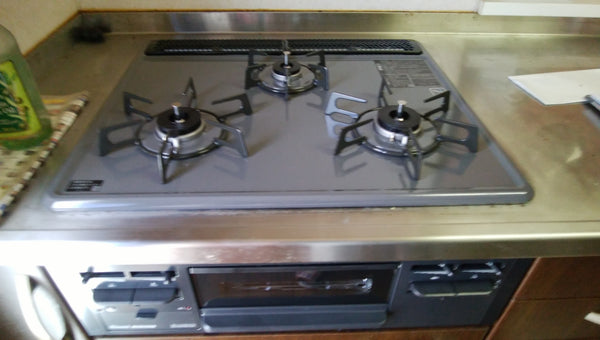 ビルトインガスコンロ交換工事　新潟県新潟市北区　RB32AM4H2S-BW-13A