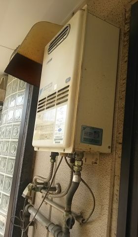 ガス給湯器交換工事　大阪府大阪市此花区　GQ-2039WS-set-13A - Before