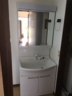 トイレ トイレ 洗面化粧台 洗面化粧台交換工事　福岡県太宰府市　XGQC17C5SMKRPF - After