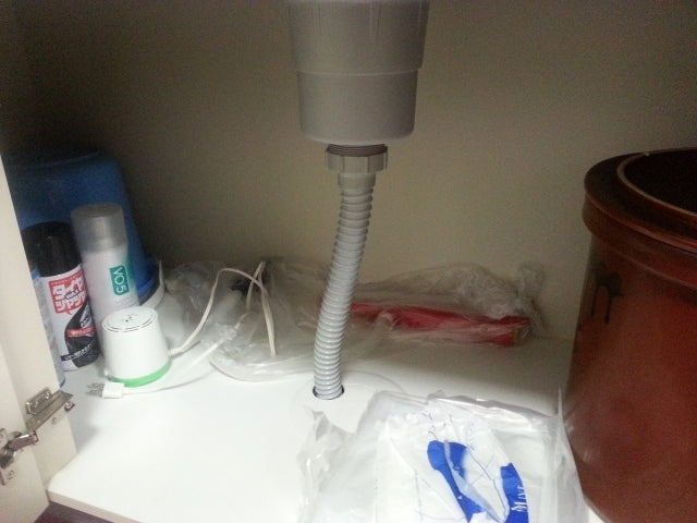 小型温水器交換工事/水栓取り替え工事/キッチン天板穴開け加工　静岡県静岡市葵区　EHPN-F13N2-EFH4MK1H2 - Before