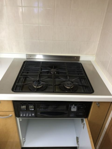 ビルトインガスコンロ交換工事　福岡県福岡市西区　RHS31W23L7RSTW-13A - Before