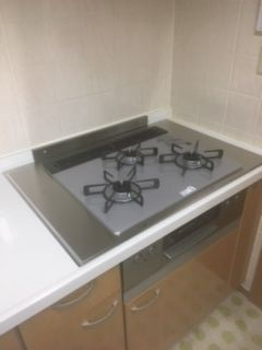 ビルトインガスコンロ交換工事　福岡県福岡市西区　RHS31W23L7RSTW-13A