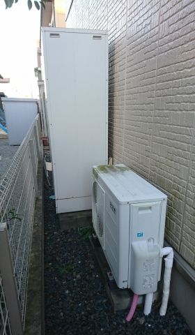 エコキュート交換工事　滋賀県彦根市　EQN37UFV-set - Before