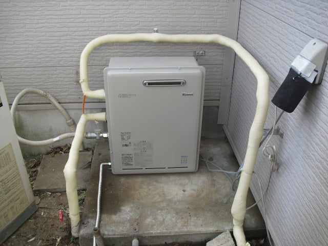 給湯器交換工事・給湯給水配管交換え・ガス配管接続・電熱ヒーター交換え・オイルタンク撤去処分　群馬県前橋市　RUX-E2400G-set - After