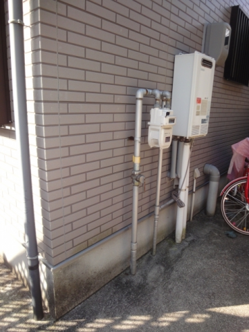 給湯器交換工事（エコジョーズ）/ガス配管交換え　広島県広島市東区　GT-C2452SAWX2set13A - Before