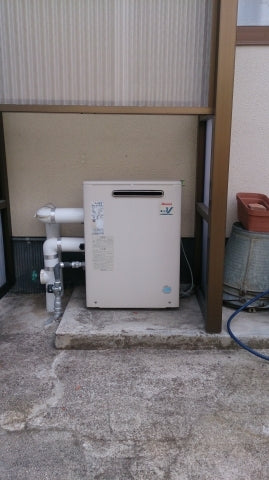 給湯器ガス配管交換工事　岡山県倉敷市　RUX-E2400G-set - Before