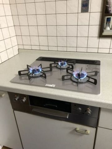ビルトインガスコンロ交換工事　大阪府高石市　RHS31W23L7RSTW-13A - After