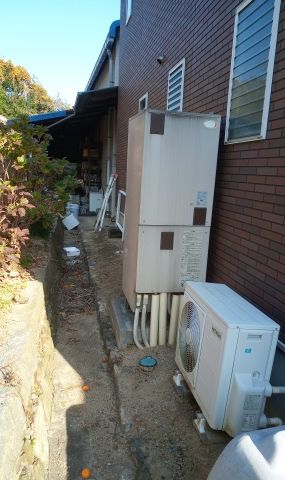 エコキュート交換工事　広島県尾道市　EQN46UFV-set - Before