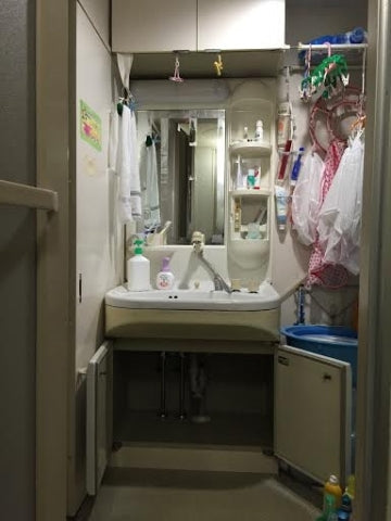 洗面化粧台交換工事　大阪府富田林市　FTVN-755SY1-set3 - Before