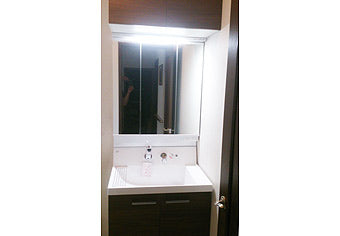 洗面化粧台交換工事　東京都中野区　AR1N-755SY+MAR1-753TXJ - After