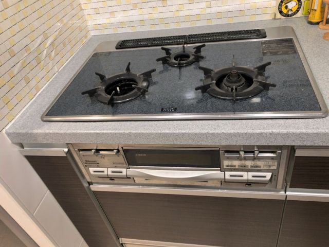 ガス給湯器 ビルトインガスコンロ交換工事　東京都三鷹市　PD-821WS-75GJ-13A - Before